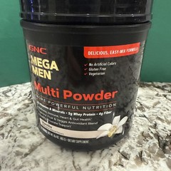 GNC Mega Men Multi Powder, Vanilla, 23 Vitamins & Minerals, 5G Protein, 16.4 oz