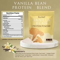 Bunkell Vanilla Protein Powder with Whey and Plant Proteins 495G Sugar-free
