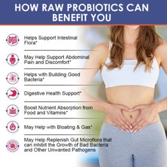 60 Billion CFU Probiotics – Daily Digestive Gut Health Supplement for Men Women