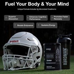 Creatine Monohydrate for Muscle Support & Energy – , Gluten Free, 400g Size