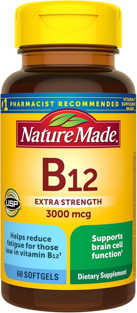 Nature Made Extra Strength Vitamin B12 3000 mcg, 60 Softgels