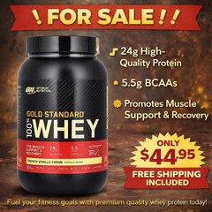 Gold Standard® 100% Whey Protein, French Vanilla Creme, 2 lb (907 g)
