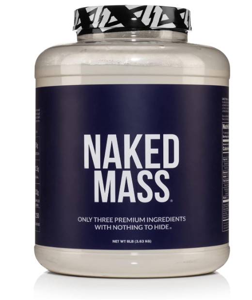 Naked Mass Weight Gainer Protein Powder 8LB 1250 Cal NSF GMO Free