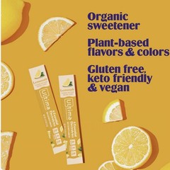 50 Count Ultima Replenisher, Electrolyte Hydration Drink Mix Sticks- Lemonade