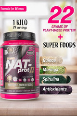 PREMIUM Plant based protein powder + super food for women 2.2 Lbs. No sugar