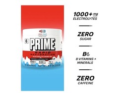 Prime Rapid Rehydration Electrolyte Powder Ice Pop 9.9oz 48 Servings Exp 2/28