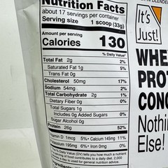It’s Just! – 100% Whey Protein Concentrate Made in USA Premium 20 Oz Exp 01/2027