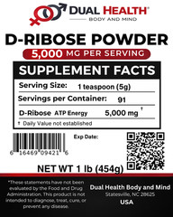 D-Ribose Powder Pure Energy Support Supplement Bulk Sizes
