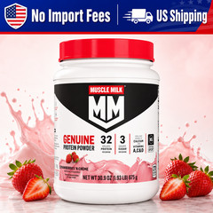 Muscle Milk Genuine Protein Powder Strawberries N Crème 30.9 oz 32g Protein