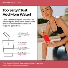 Instant Hydration Electrolyte Powder Sugar Free Raspberry 1220mg 20 Count