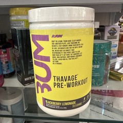 BUM RAW Thavage Pre – Workout *Blackberry Lemonade Powder* 13.76 OZ. Exp: 06/27