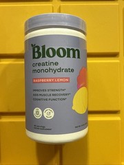 Bloom Nutrition Creatine Monohydrate Powder Raspberry Lemon 40 Servings