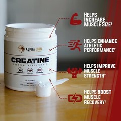 Creatine Monohydrate Powder 5000mg Per Serving Muscle Strength Men Women Gym