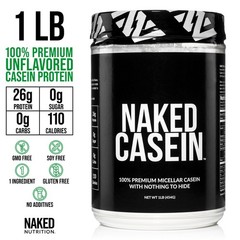 NAKED Casein – 1Lb Micellar Protein – Bulk, Zero 1 Pound (Pack of 1)