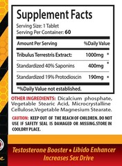 Strength – TRIBULUS TERRESTRIS – Super Strength 120 Tablets 2 Bottles