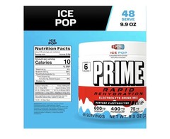 Prime Rapid Rehydration Electrolyte Powder Ice Pop 9.9oz 48 Servings Exp 2/28