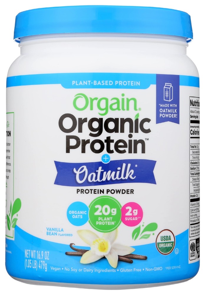 Orgain Organic Vanilla Plant Protein Oat Milk Powder 16.9 oz