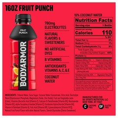 BODYARMOR Electrolyte Sports Hydration Fruit Punch Drink 16 Fl Oz