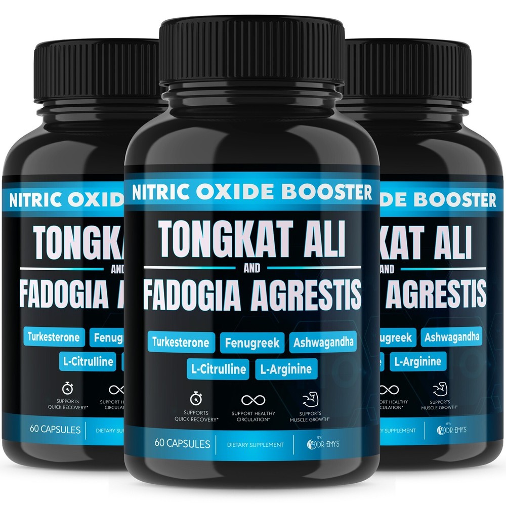 (3 Pack) Testosterone Supplement Booster Capsules Blood Flow Nitric Oxide