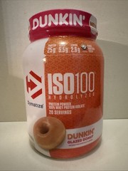 Dymatize ISO100 Hydrolyzed Dunkin Glazed Donut 1.34 Lbs 20 Servings Best Deal !!