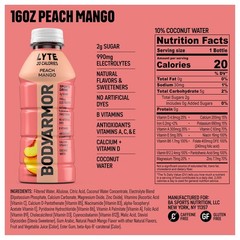 BODYARMOR LYTE Sports Drink Low-Calorie Sports Beverage Peach Mango 16 Oz 12 Pk