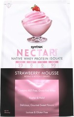 Nectar Sweets Strawberry Mousse Protein Powder 2lb Lactose Gluten Free