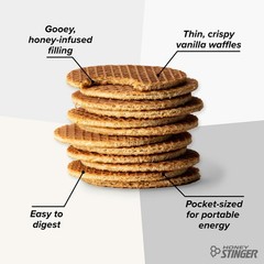 Honey Stinger Organic Energy Waffle, Vanilla, Caffeine Free Healthy Snack, 1.06