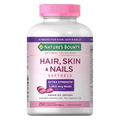 HAIR SKIN and NAILS Multivitamin 5000 mcg Biotin exp. 01/2026 BY NATURE BOUNTY