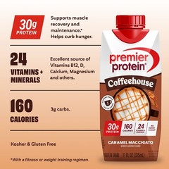 Premier Protein High Shake, Coffeehouse Caramel Macchiato, 11fl. oz., 15 pk.