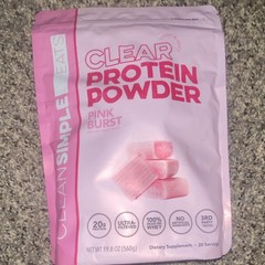 Clean Simple Eats Clear Protein Powder Whey Isolate Pink Burst 20 Serv 19.8oz
