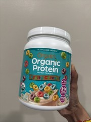Orgain Organic Plant Based Protein Powder Fruity Cereal Flavor 16.3oz