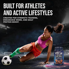 Vega Protein + Recovery, Chocolate – 30G Vegan Protein, Dairy & Gluten Free, Pro