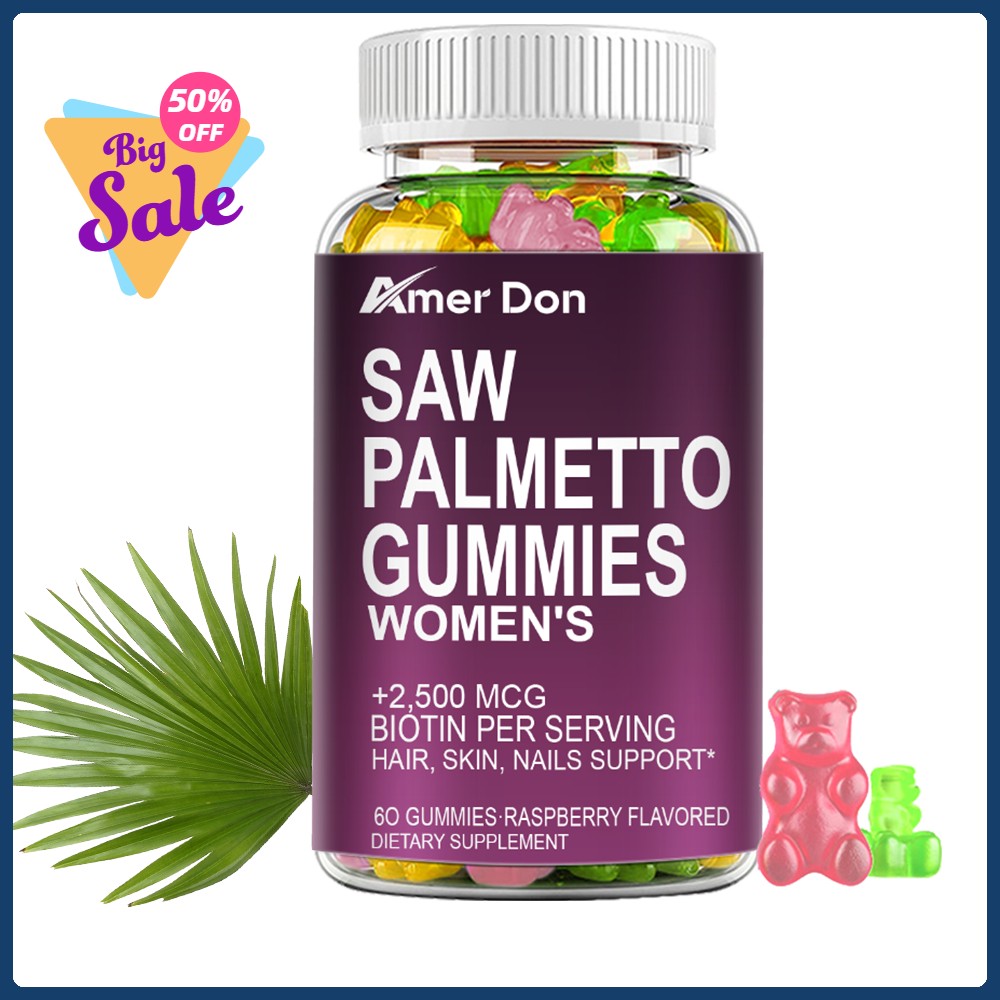 Saw Palmetto Gummies 2500mg – Premium Prostate Health Support Supplement 60/120x