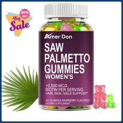 Saw Palmetto Gummies 2500mg – Premium Prostate Health Support Supplement 60/120x