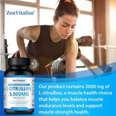 L-Citrulline Support Workout Endurance Gluten Free & Non-Gmo 30/60/120 Capsules