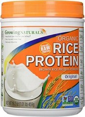 Growing Naturals Organic Rice Protein Powder, Original, 16.2 Ounce