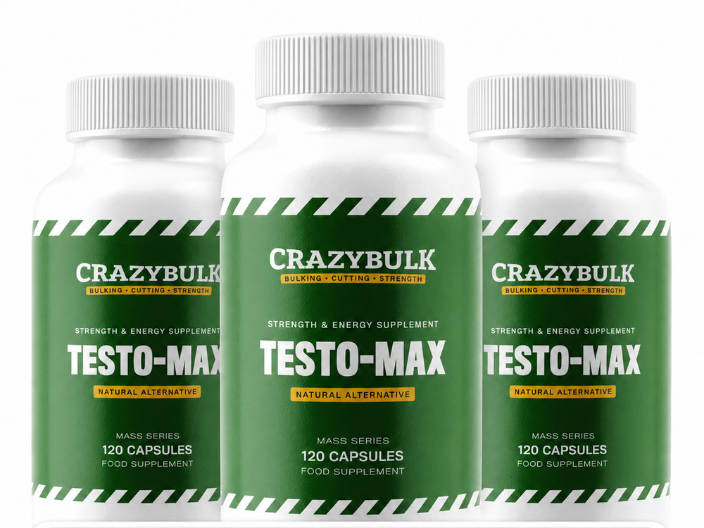 CrazyBulk Testo-Max Testosterone Booster – Bodybuilding Muscle Growth pack of 3