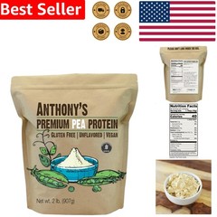 2lb Pea Protein Isolate Unflavored Keto Friendly Plant Based Shake