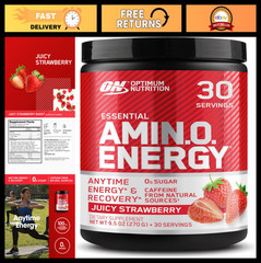 Amino Energy Pre Workout Powder – BCAA, Green Tea, Keto Friendly, Strawberry Bur