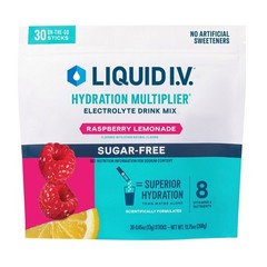 Liquid I.V. Hydration Multiplier Electrolyte Sugar Free Raspberry Lemonade 30 ct