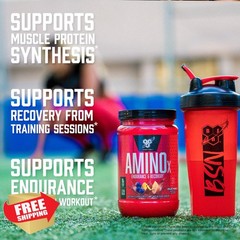 BSN Amino X Powder, Fruit Punch, BCAAs, 70 Servings, 35.84oz