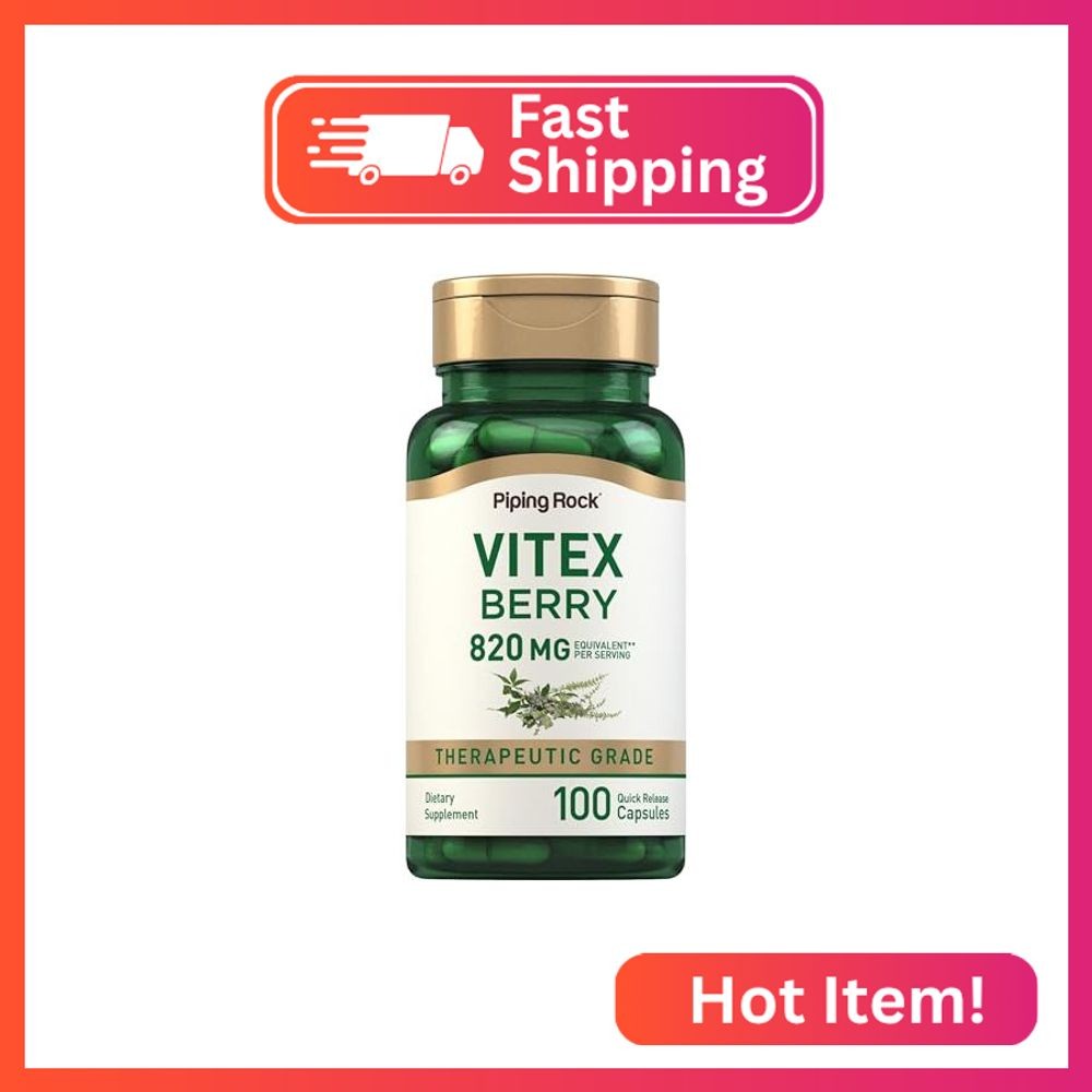 Piping Rock Vitex Chasteberry | 100 Capsules | Supplement for Women | Fruit Extr