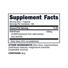 Primaforce Nattokinase (100mg) 2000 FU Per Serving, 120 Capsules