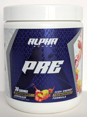 Alpha Supps Pre, High Energy Pre-Workout, 30 Servings, Straw Lemonade, Exp 12/27