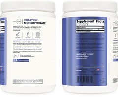 Creatine Monohydrate Powder 500 Grams, Blue Raspberry Flavor – Gluten-Free