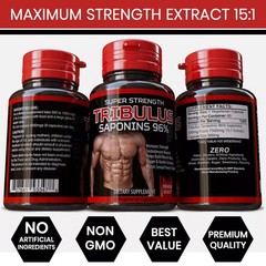 TRIBULUS TERRESTRIS 7500mg EXTRACT 96% SAPONINS BIG MUSCLE BODYBUILDING PILLS