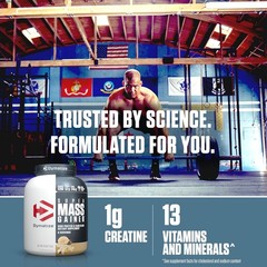 Dymatize Super Mass Gainer Protein Powder, Gourmet Vanilla, 52g Protein, 1g Crea