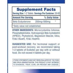 Hi-Tech Pharmaceuticals Ecdisten Beta Ecdysterone 250mg Lean Muscle 60 Tablets