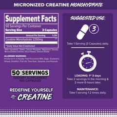 Creatine 150 Capsules – 100% Pure Micronized – NSF Certified – Boosts Strength