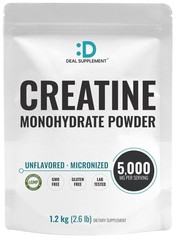 Instant Creatine Monohydrate Powder, 5g Per Serving – 41.6 Ounce (Pack of 1)